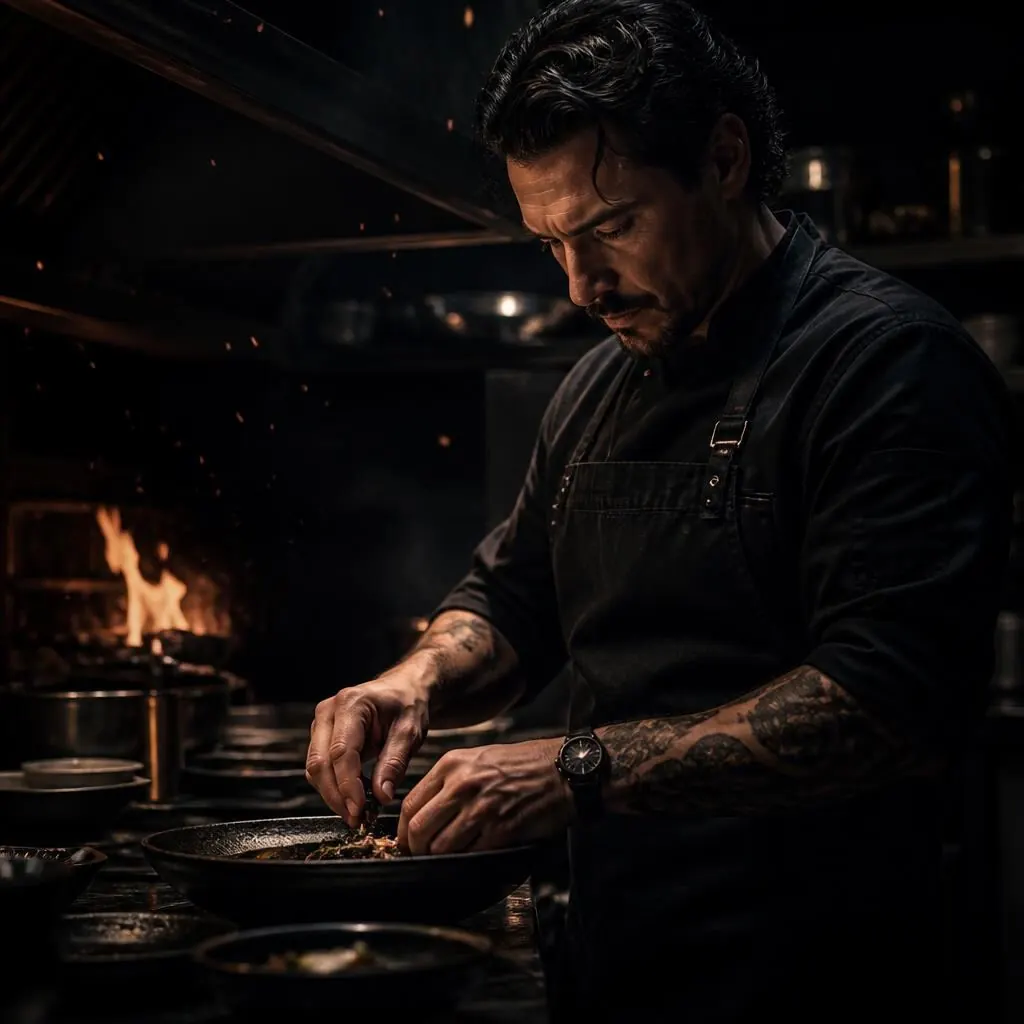 Head chef at the pass