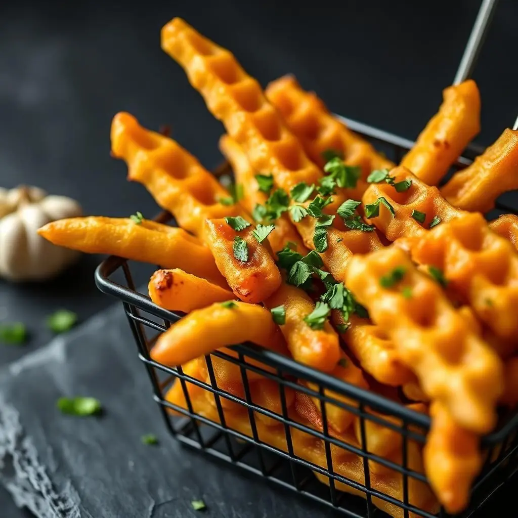 Garlic Waffle Fries