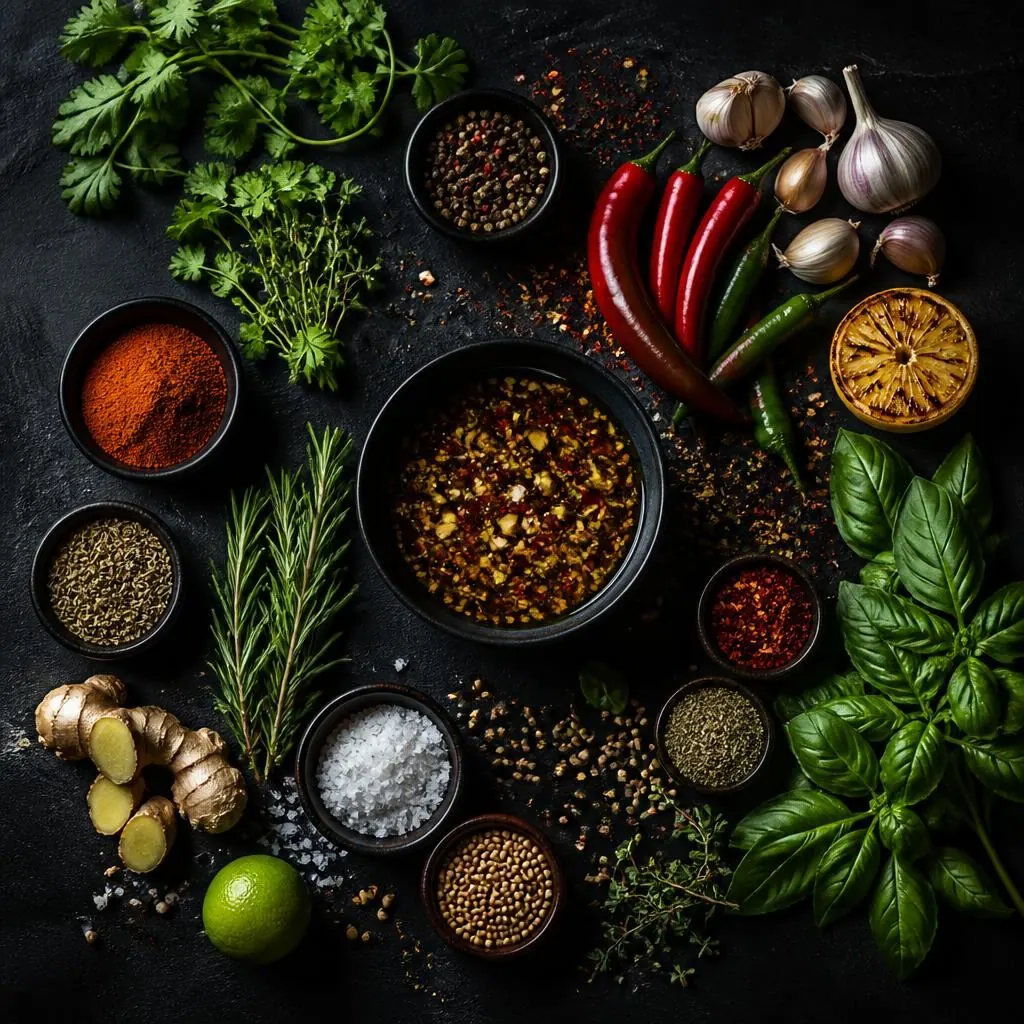 Sourced spices and marinade ingredients